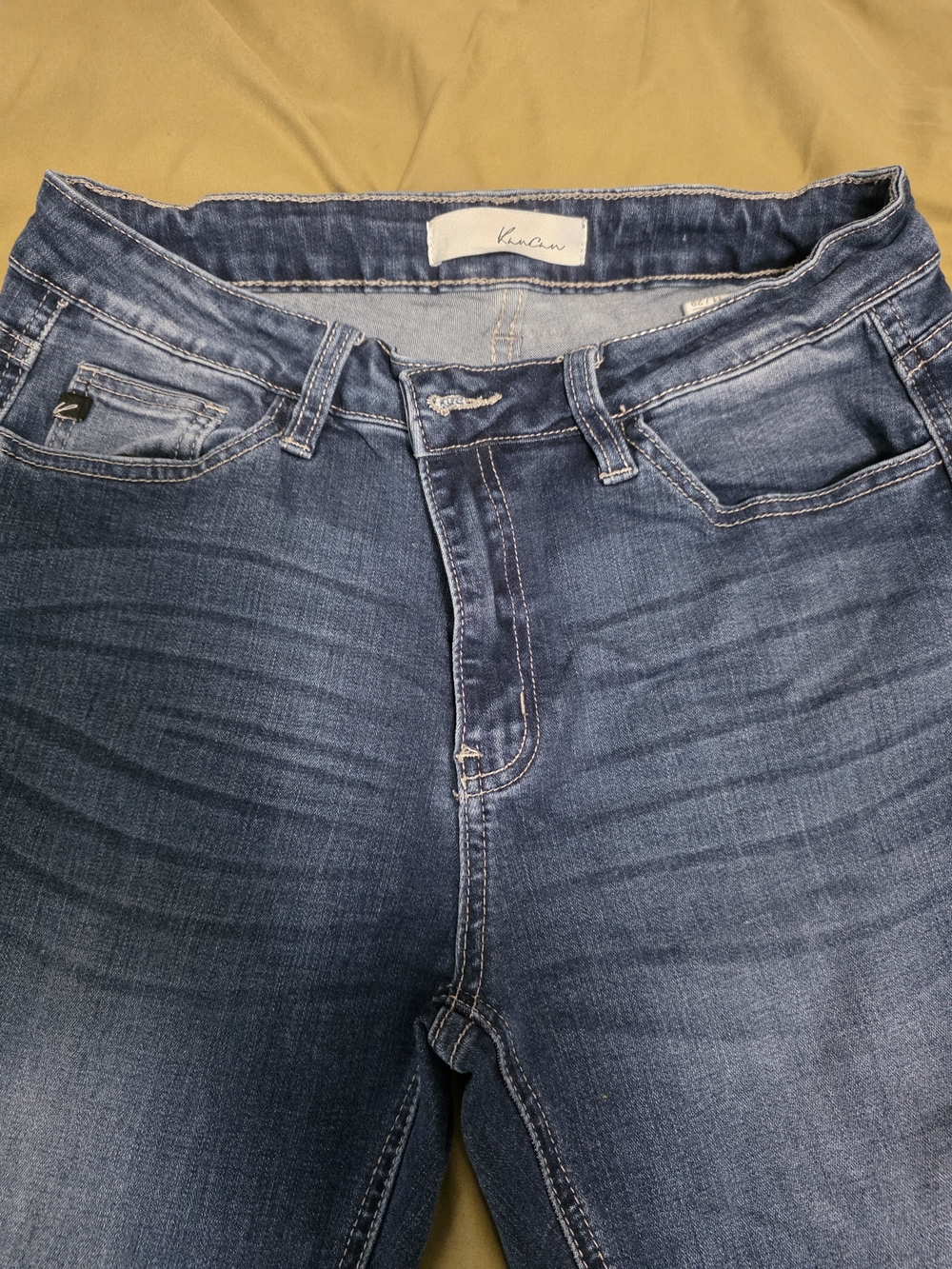 Kancan Womens Blue Wash Slim Jeans